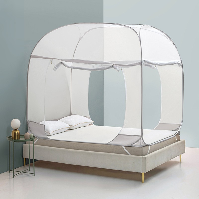 lovo乐蜗家纺 蚊帐床上用品家用加密防摔免安装家用蒙古包蚊帐 初享