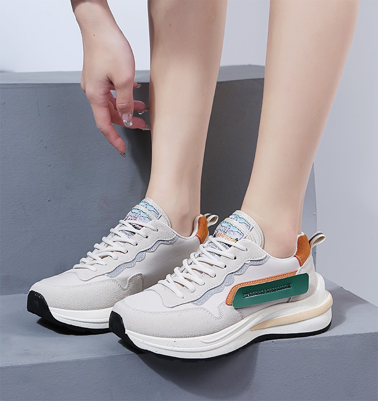 艾博亦女鞋女生休闲鞋高中生跑步鞋ins小蛮腰老爹鞋女中学生阿甘鞋单