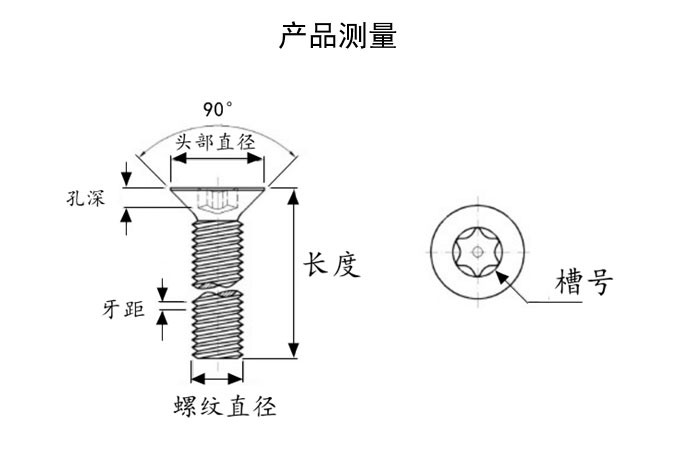 m3m4m5m6m8沉头梅花带柱防盗螺丝钉304不锈钢平头内六角带针防盗m3850