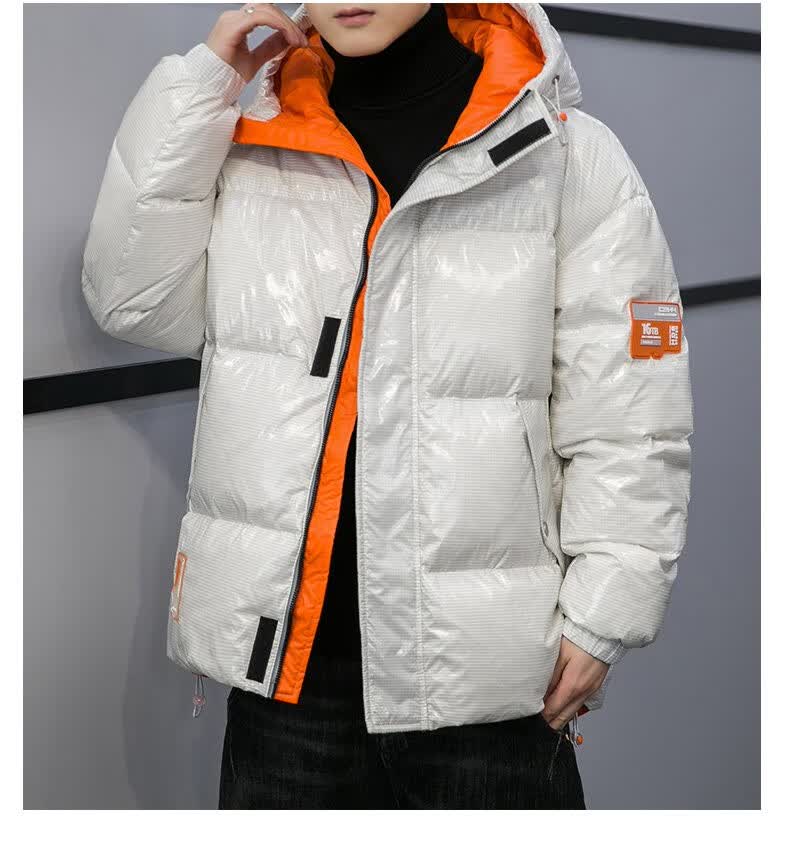 lee cooper羽绒服男亮面轻薄男士连帽外套保暖休闲羽绒服青年短款保暖