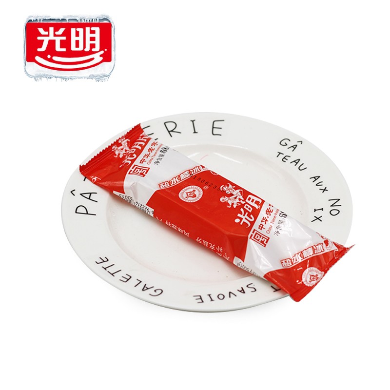 光明盐水棒冰冰淇淋经典老上海回味解暑冷饮冰棍冰激凌 68g*5支