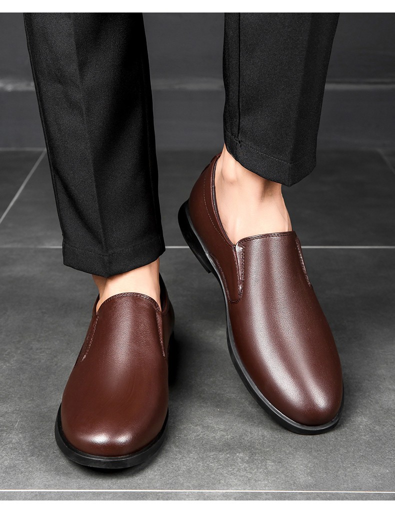 卡帝乐鳄鱼休闲皮鞋男软面皮夏季男士头层牛皮商务男鞋软底中老年爸爸