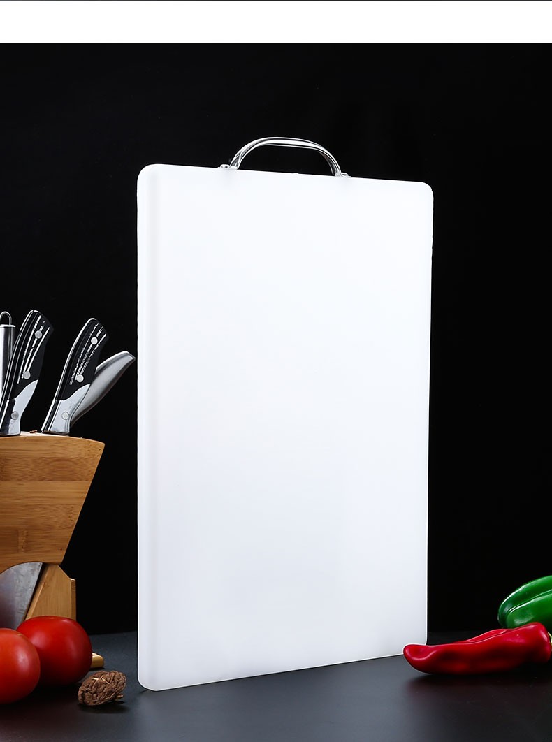 餐将军 pe塑料切菜板大尺寸加厚菜板面板菜 pe砧板 白色方形pe砧板44x