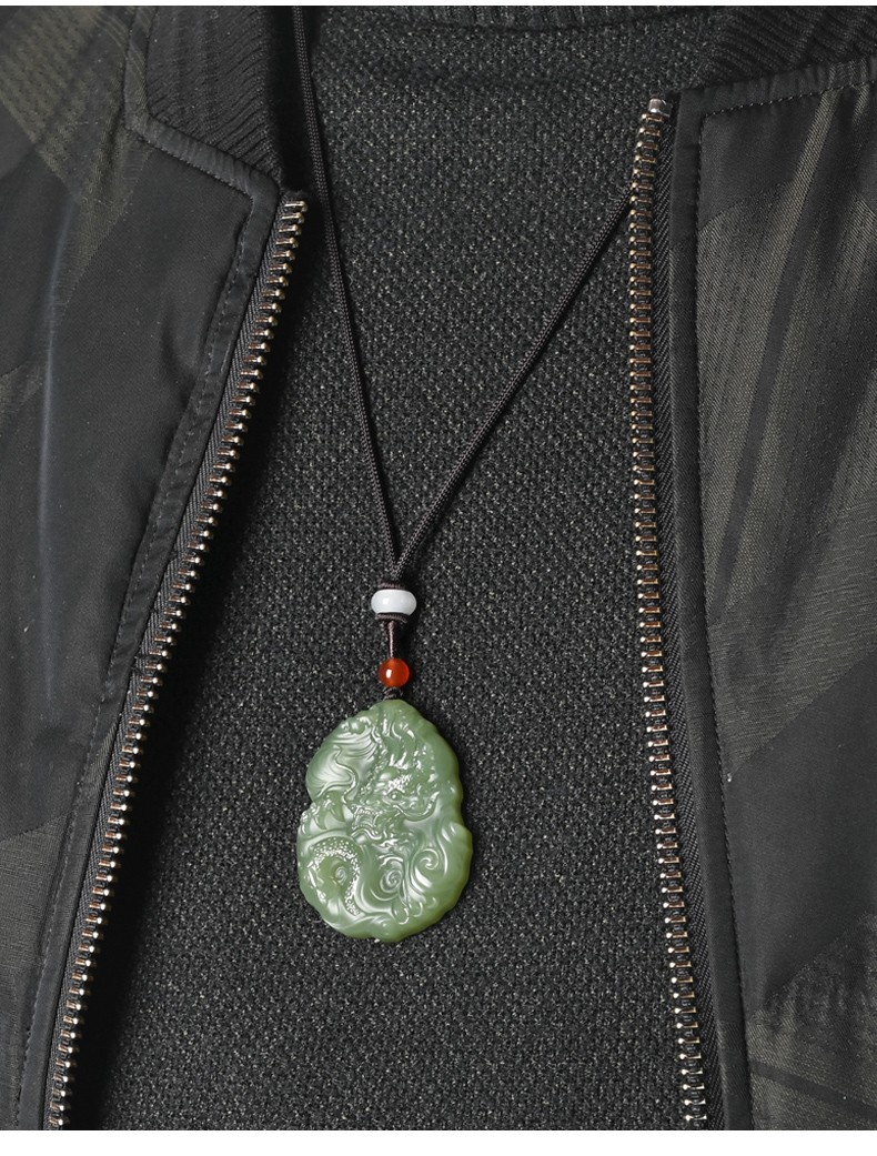 玉等我和田玉祥龙玉吊坠男款玉佩属龙玉牌挂件玉石项链