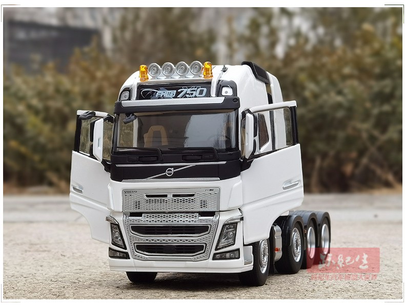适用于 1:32 沃尔沃8*4 重型平板运输卡车 牵引车 拖头汽车模型车模