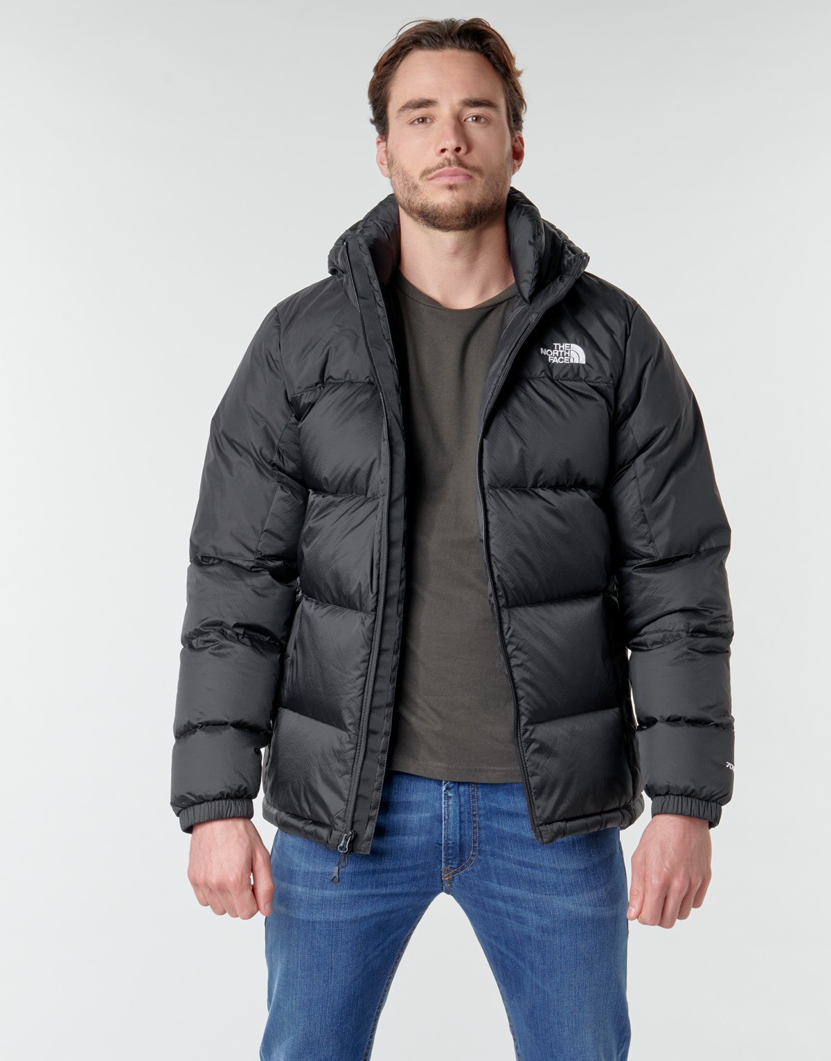北面(the north face) 男装 时尚百搭短款棉服 黑色冬季4m9lk-x71