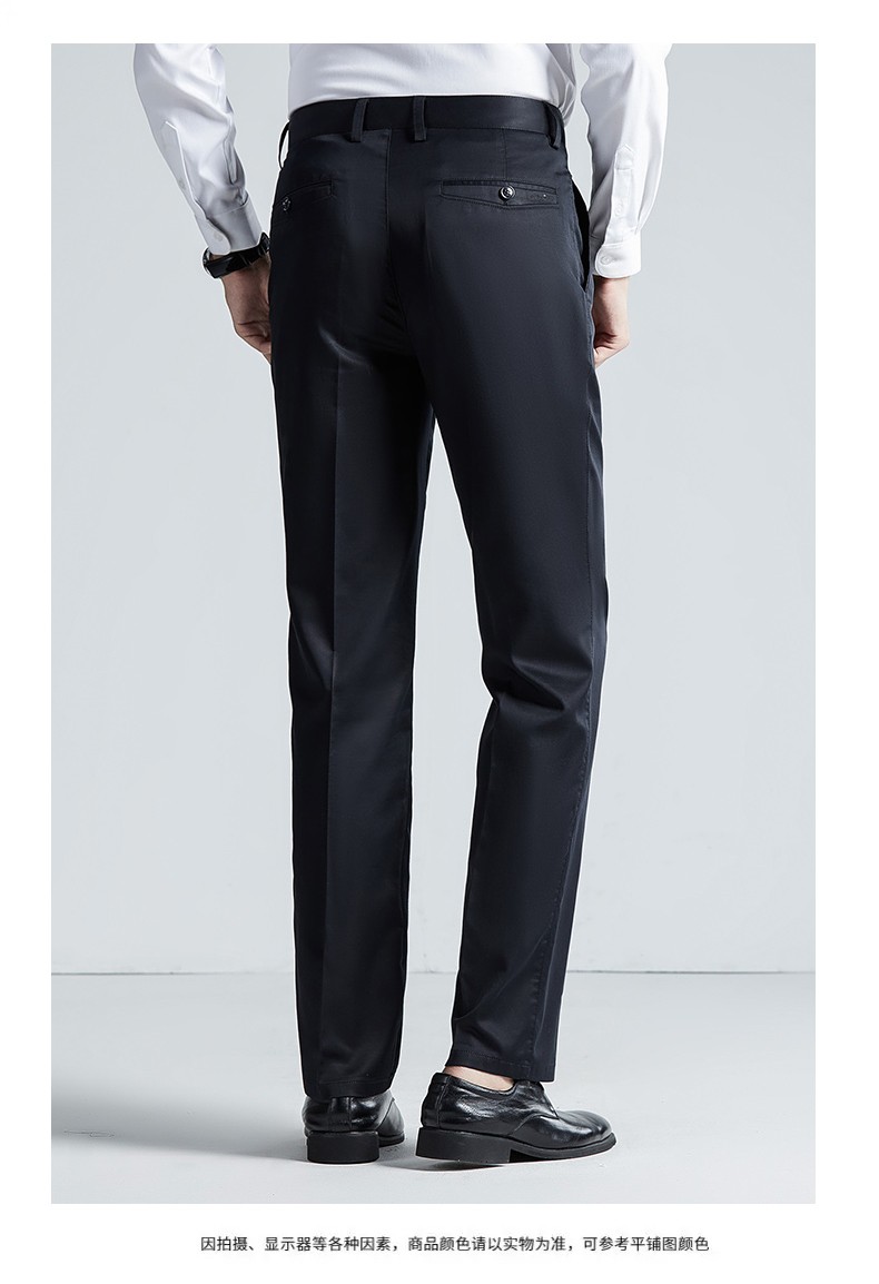 虎都西裤男高腰直筒商务休闲抗皱免烫2022夏季新款中青年透气爸爸裤子