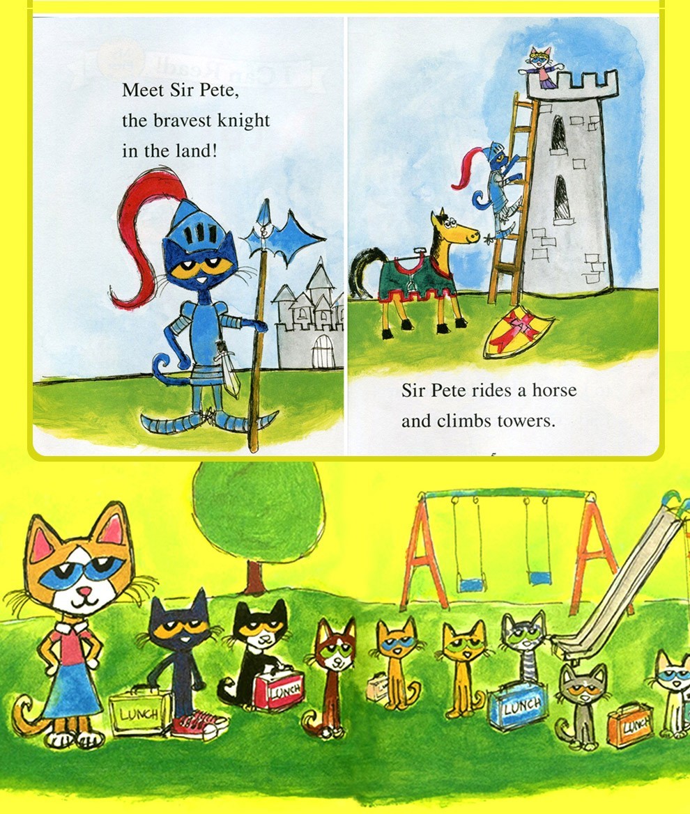皮特猫系列全新22册petethecat英文原版绘本情绪管理icanread系列送