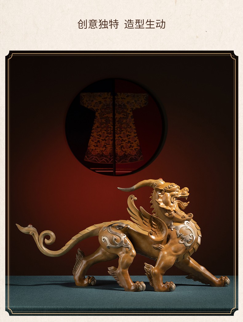 铜师傅全铜摆件霸气貔貅一对铜工艺品瑞兽家居饰品客厅礼品摆件开业