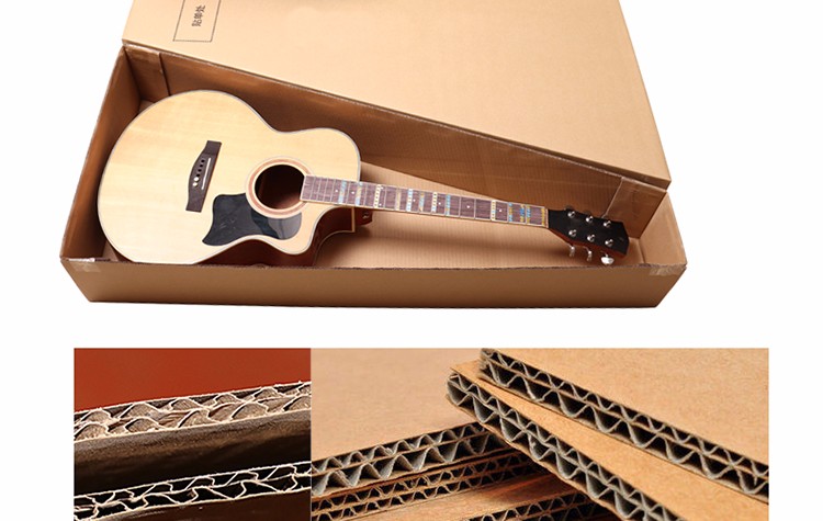 吉他盒子运输包装盒保护防摔琴盒泡沫箱41寸纸盒包装箱快递纸箱贝斯