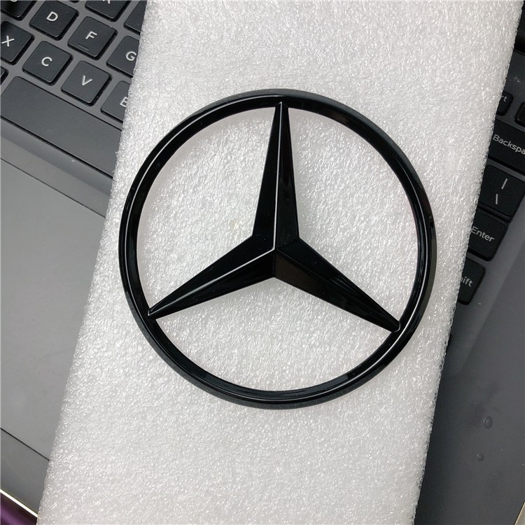 c200s350奔驰车标改装亮黑色立标 mercedes-benz【哑黑】【图片 价格