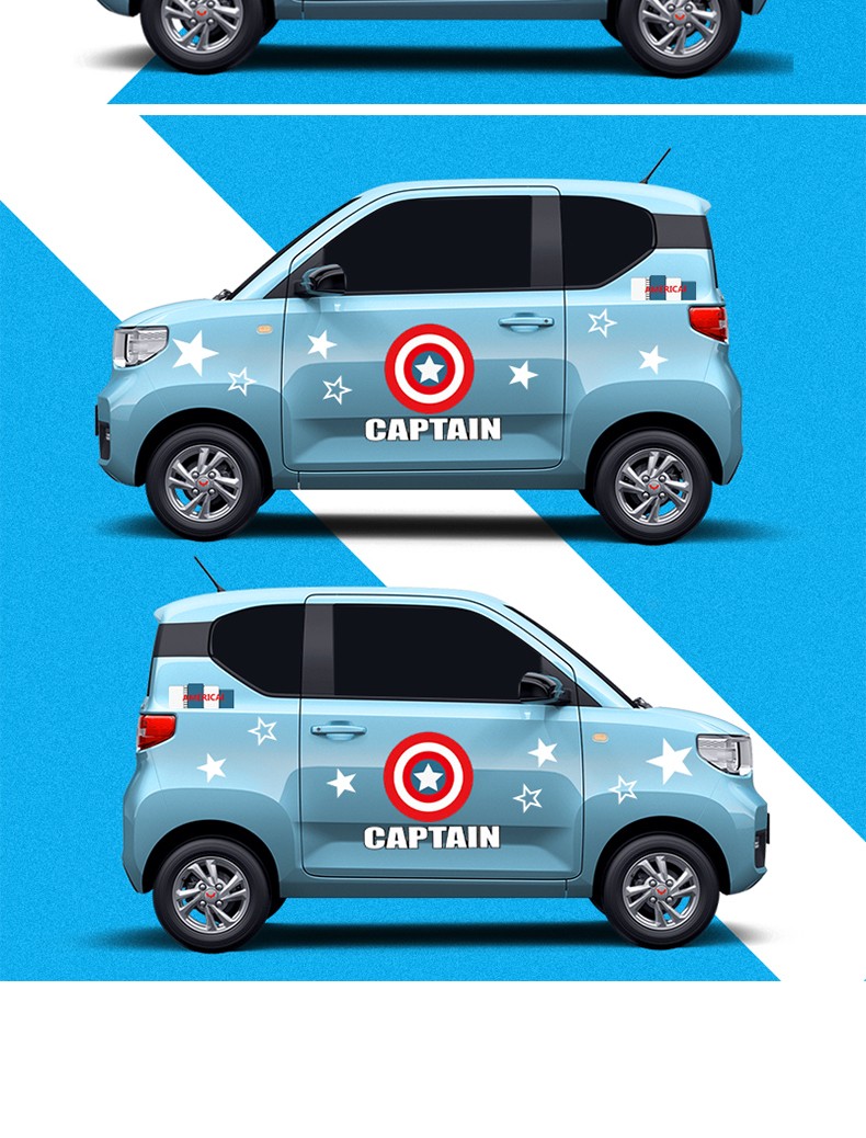 huazhou五菱宏光miniev车贴新能源电动汽车装饰3d立体个性车身全车贴