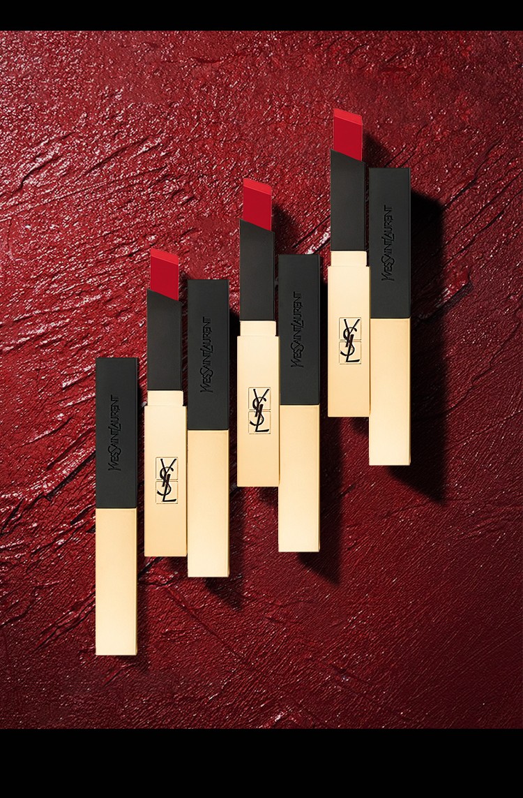 圣罗兰ysl小金条口红21号哑光丝绒23橙红1966番茄色复古红小黑条