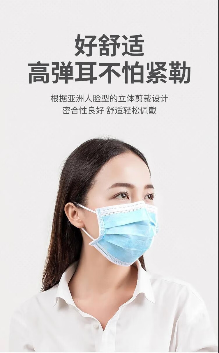 口罩成人挂耳式男女通用防细菌防飞沫仁和灭菌级医用外科口罩10只包1