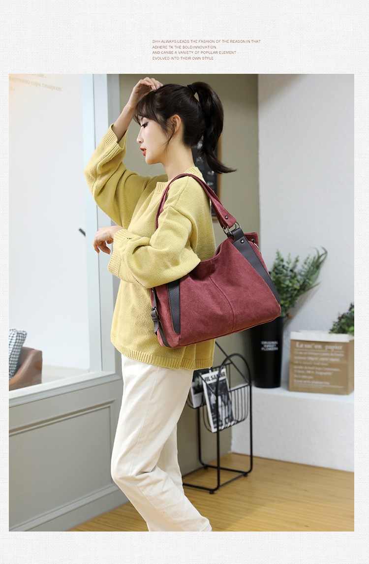 东选 帆布包手提包女包包手拎布袋妈咪妈妈出门上班外出拎包轻便新款