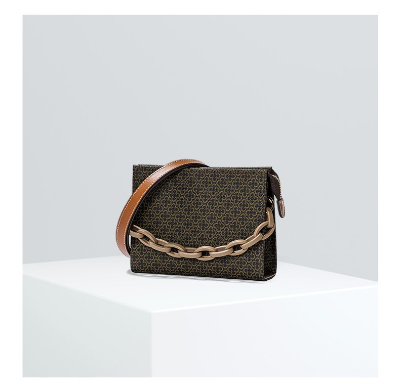 年货节cassile卡思乐包包女2021新款复古老花单肩腋下包斜挎包小方包