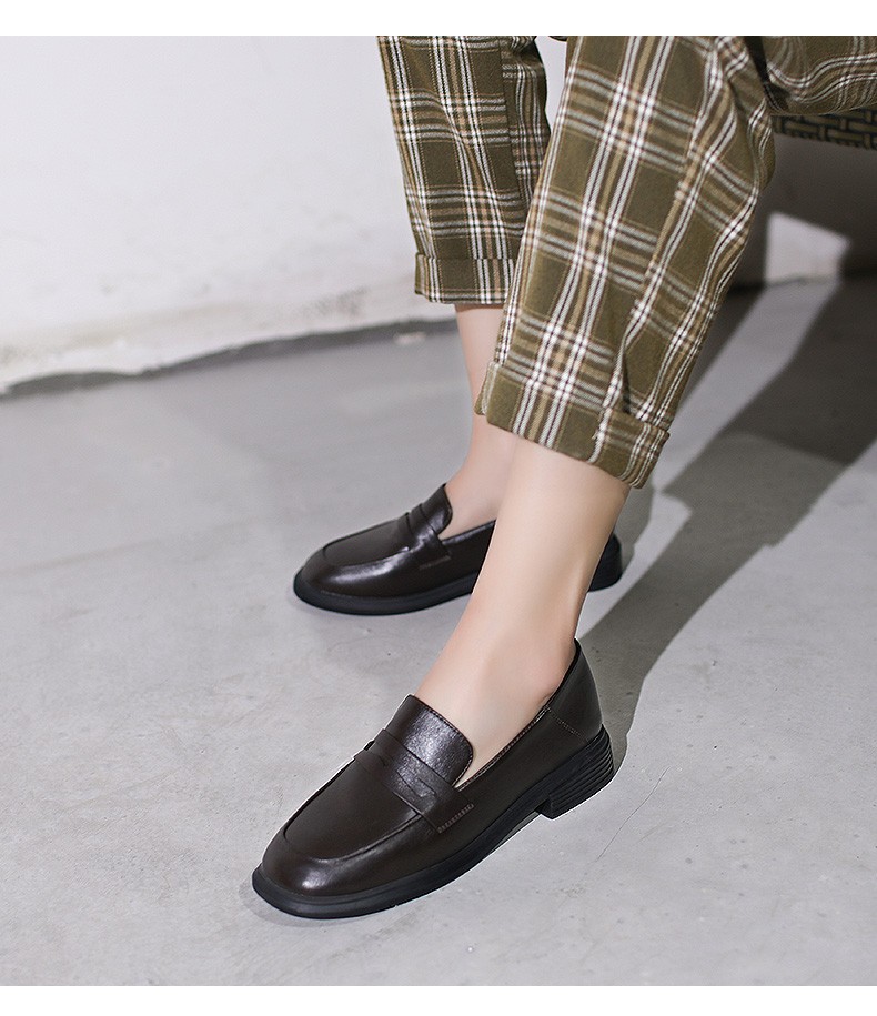 公猴小皮鞋女英伦风2021新款春季百搭复古软皮学生日系jk制服单鞋黑色