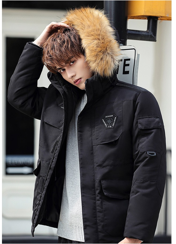 南极人羽绒服男新款外套风户外潮情侣装工装韩国跑男同款酒红色2xl