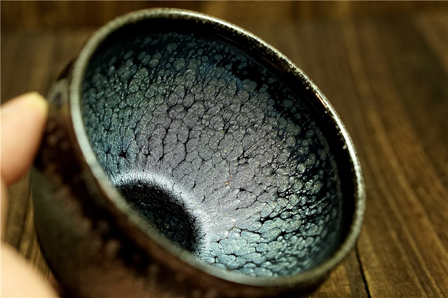 精品【惠和】游惠萍 口径9 礼盒装 建阳建盏主人杯 口径9cm高5.