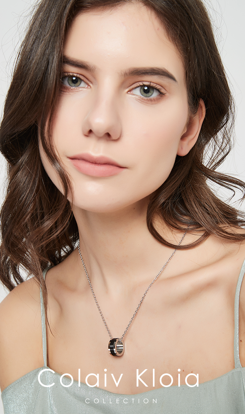 colaivkloia官网新品男士项链潮嘻哈男女情侣款三色锁骨链ins103七夕