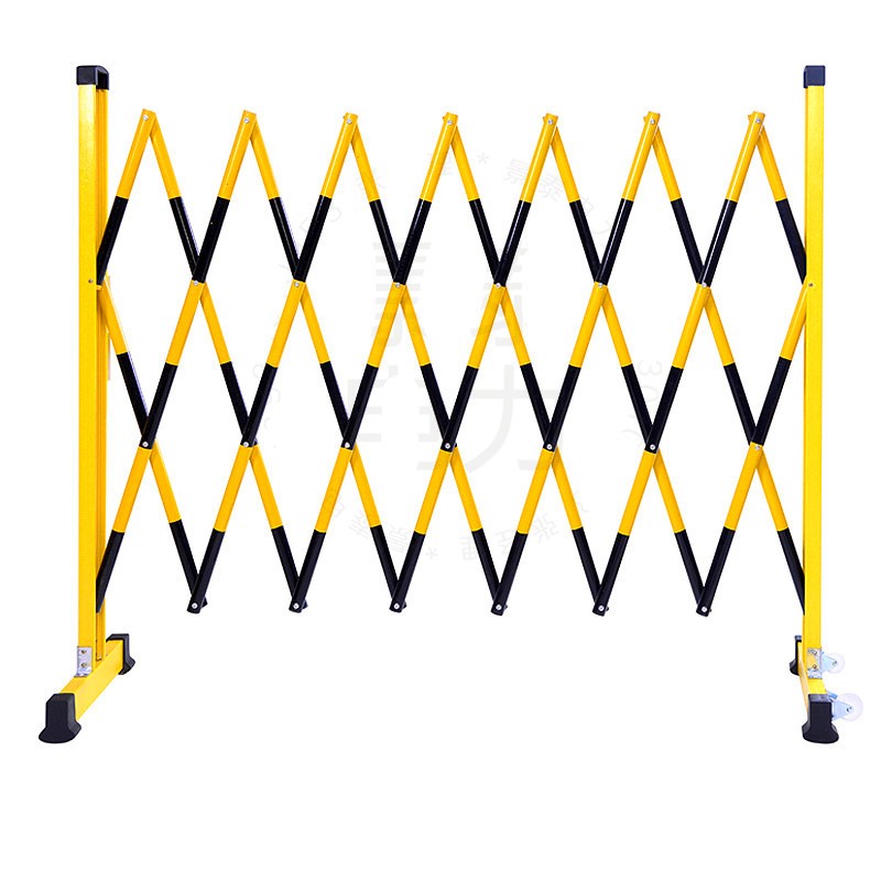 黑黄色电力施工绝缘伸缩围栏玻璃钢管式户外防护折叠硬隔离栏杆嘉贝拉