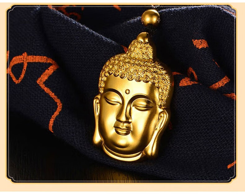 老凤凰 黄金吊坠金佛头男女款 足金999大日如来佛金项链挂坠 传承古法