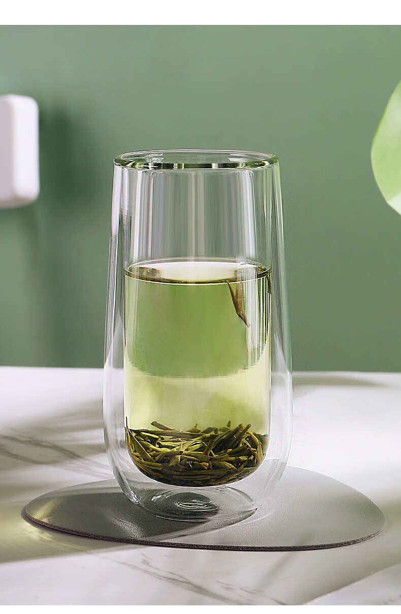 绿茶玻璃杯图片真实图片
