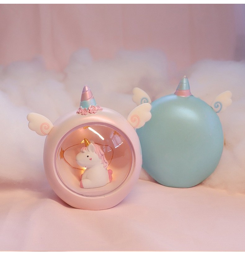 玩控独角兽小夜灯梦幻少女心可爱床头灯儿童卧室睡眠夜光灯宿舍七夕