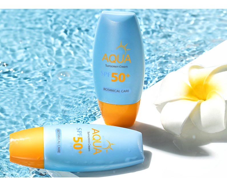 防晒乳男女士防晒霜防晒隔离霜学生军训spf50aqua水润身体防晒乳70ml