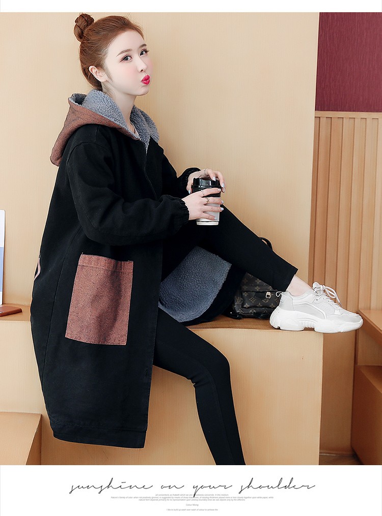 大码女装外套胖妹妹冬装加肥加大微胖女人时尚韩版宽松遮肚子显瘦上衣