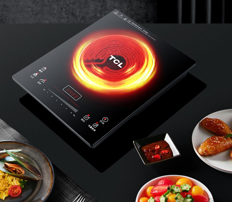 tcl电磁炉黑晶面板高效家用电磁炉八大烹饪模式打边炉火锅专用电磁灶