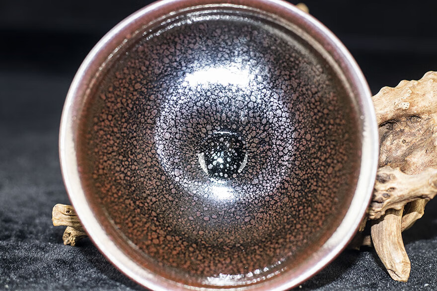 【金花油滴束口盏】刘学明 建阳建盏主人杯 口径9.5 l65-126