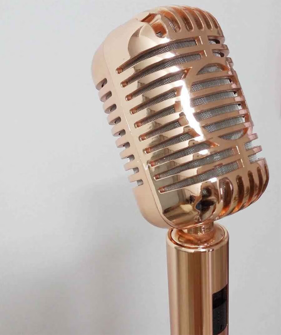 摇摆复古麦克风有线支架杆话筒专业ktv舞台爵士立麦摇麦k歌落地麦超维