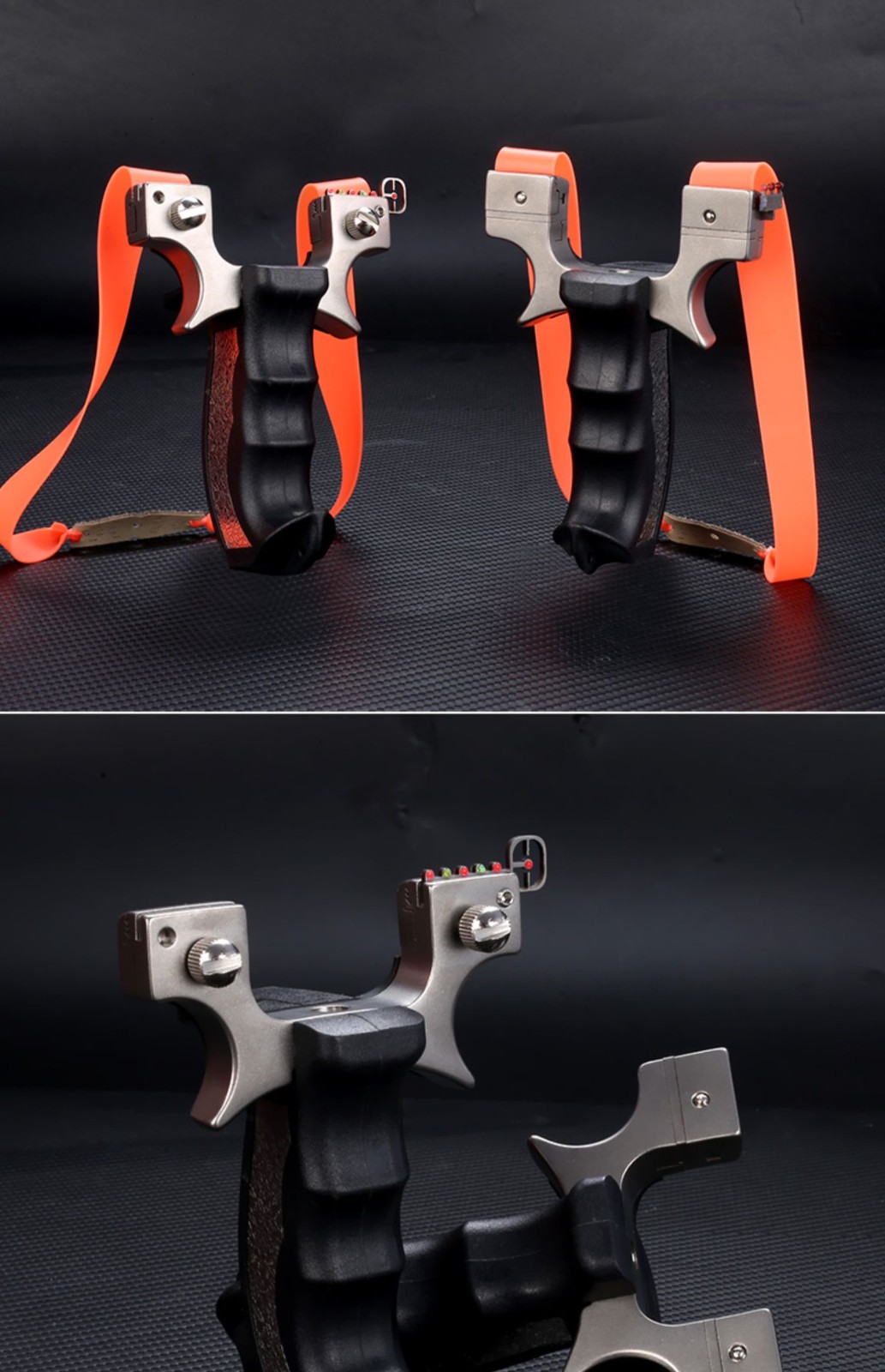 新款可调弓门弯刀弹弓高精度免绑快压精准弹工架户外竞技专用专业比赛