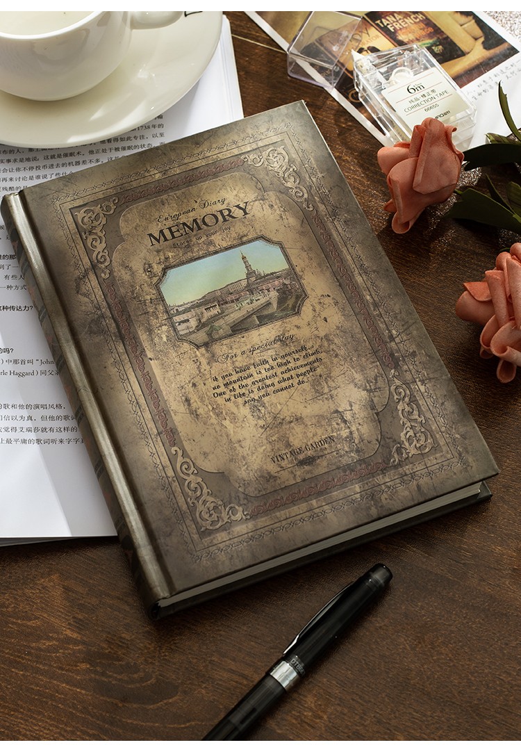欧式笔记本子文艺精致简约复古古风日记本a5创意大学生课堂读书笔记本
