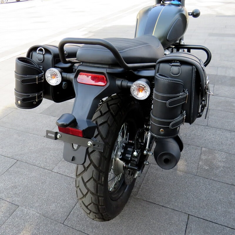 适用qj2509左右边包截物包钱江qjmotor逸250复古侧挂包加不锈钢支架