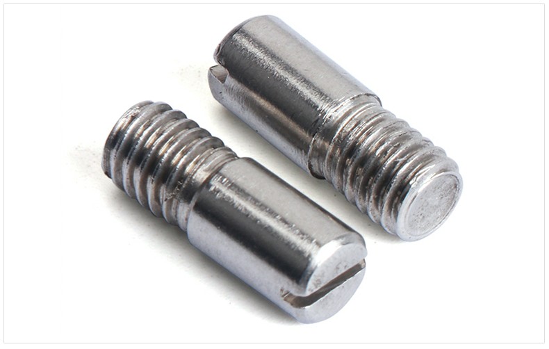 304不锈钢gb878圆柱销外螺纹圆柱销一字槽销轴半牙螺纹销m4m5m6m8 m5*