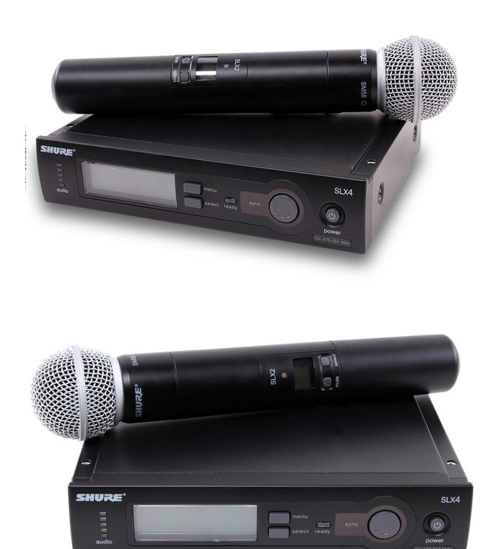 shure舒尔 slx24/sm58 无线一拖一动圈无线手持麦克风舞台演出会议