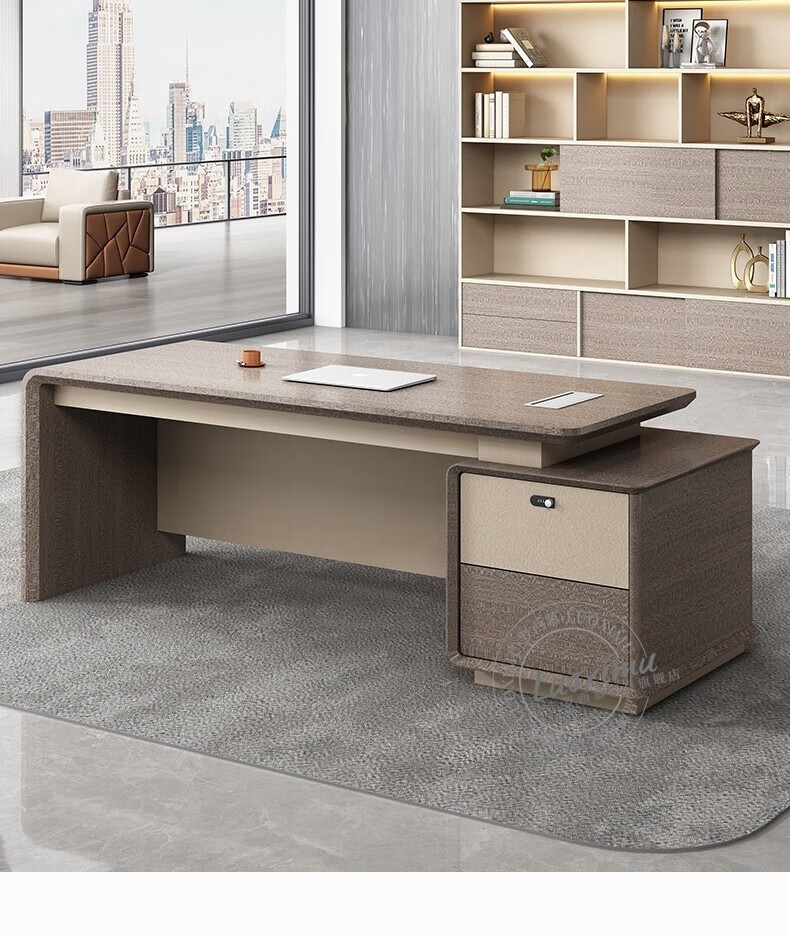 罗西慕(luoximu) 简约办公桌老板桌轻奢现代总裁桌办公室老板大班台