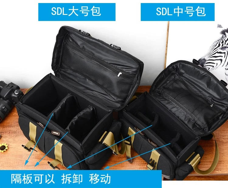 Camera bag men's and women's SLR micro-single camera bag Sudiro single shoulder suitable for 650D800D700D750D850D200D khaki Camera bag men's and women's SLR micro-single camera bag Sudiro single shoulder suitable for 650D800D700D750D850D200D khaki