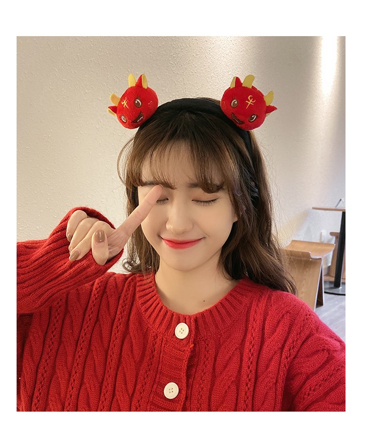 璞韵(puyun)2021牛年发箍新年牛角发夹发饰跨年小牛头饰牛气冲天发卡