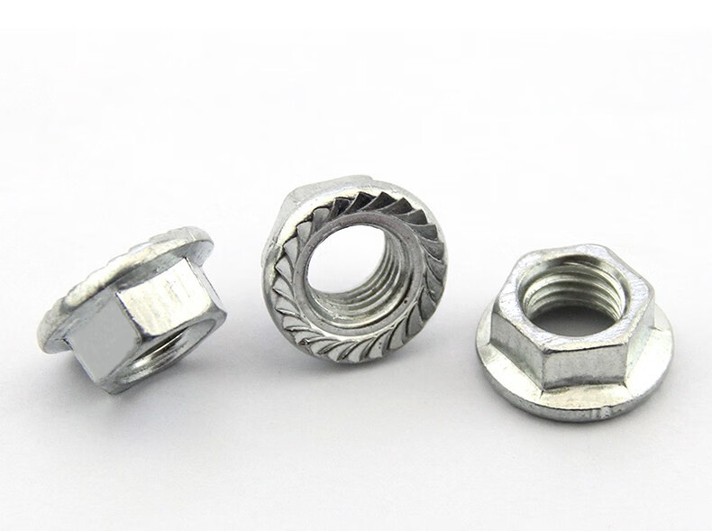 浩动镀锌防滑螺母 防滑六角螺母帽 螺丝螺帽 止滑螺母m3m4m5m6-m20 m3