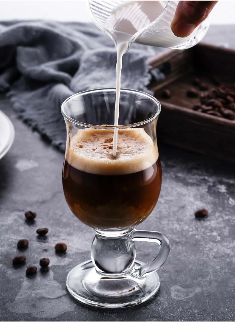 晶泽jz玻璃咖啡杯茶杯热饮杯马克杯冰激凌杯230ml单只