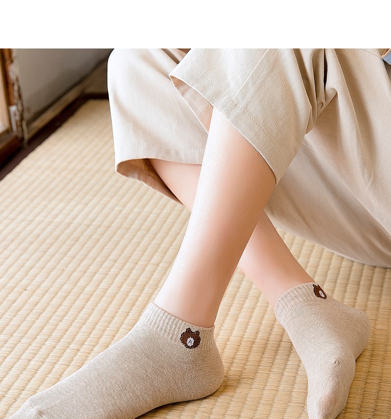 南极人袜子女短袜浅口纯色秋冬季女袜日系船袜网红ins