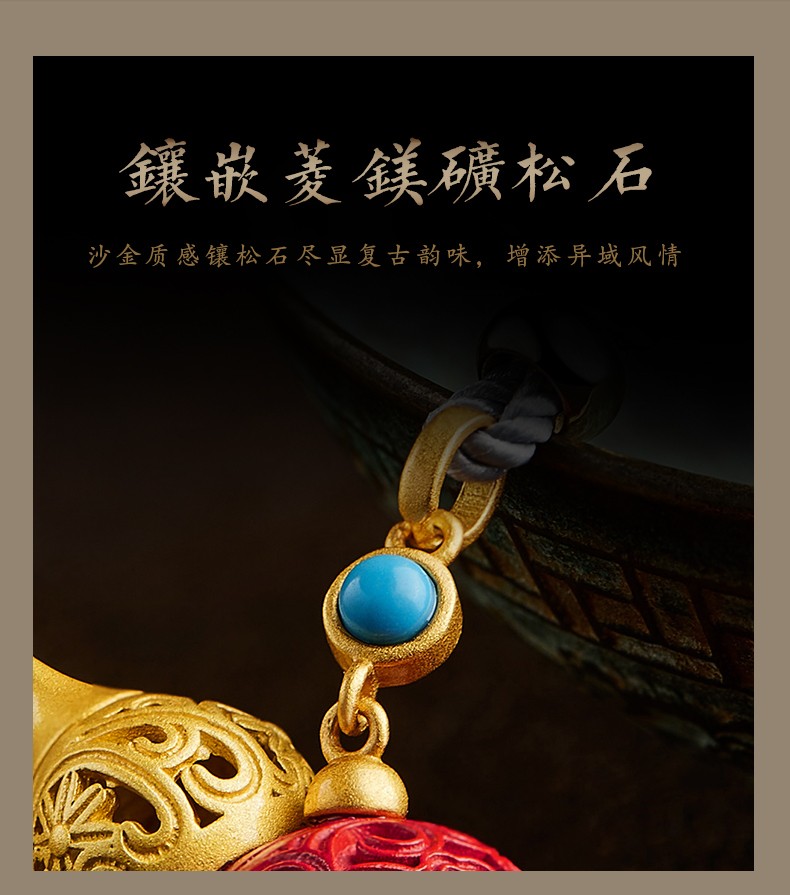 易明居朱砂葫芦吊坠高纯度红朱砂嘎乌盒可打开装东西的项链女送女友