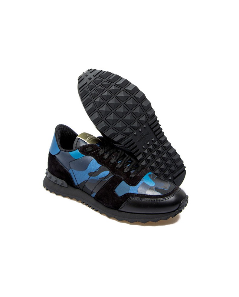 valentino 华伦天奴男鞋奢侈品男士迷彩印花休闲运动鞋 绿色 vy2s0723