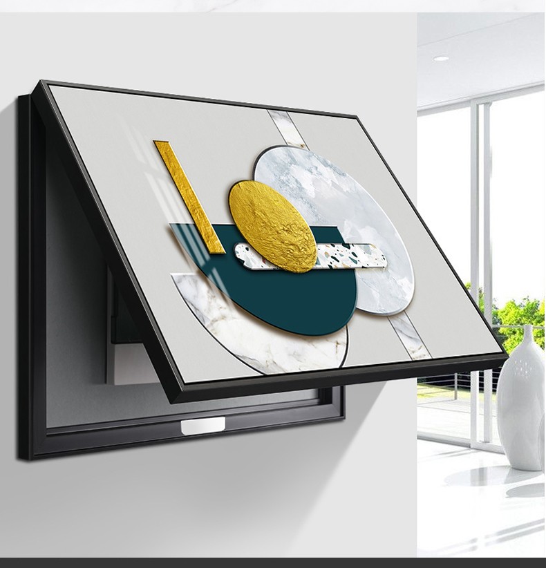 魔品尚客厅电表箱装饰画免打孔总开关电闸配电箱弱电箱遮挡壁画几何