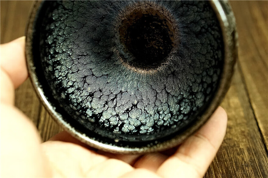 精品【惠和】游惠萍 口径9 礼盒装 建阳建盏主人杯 口径9cm高5.