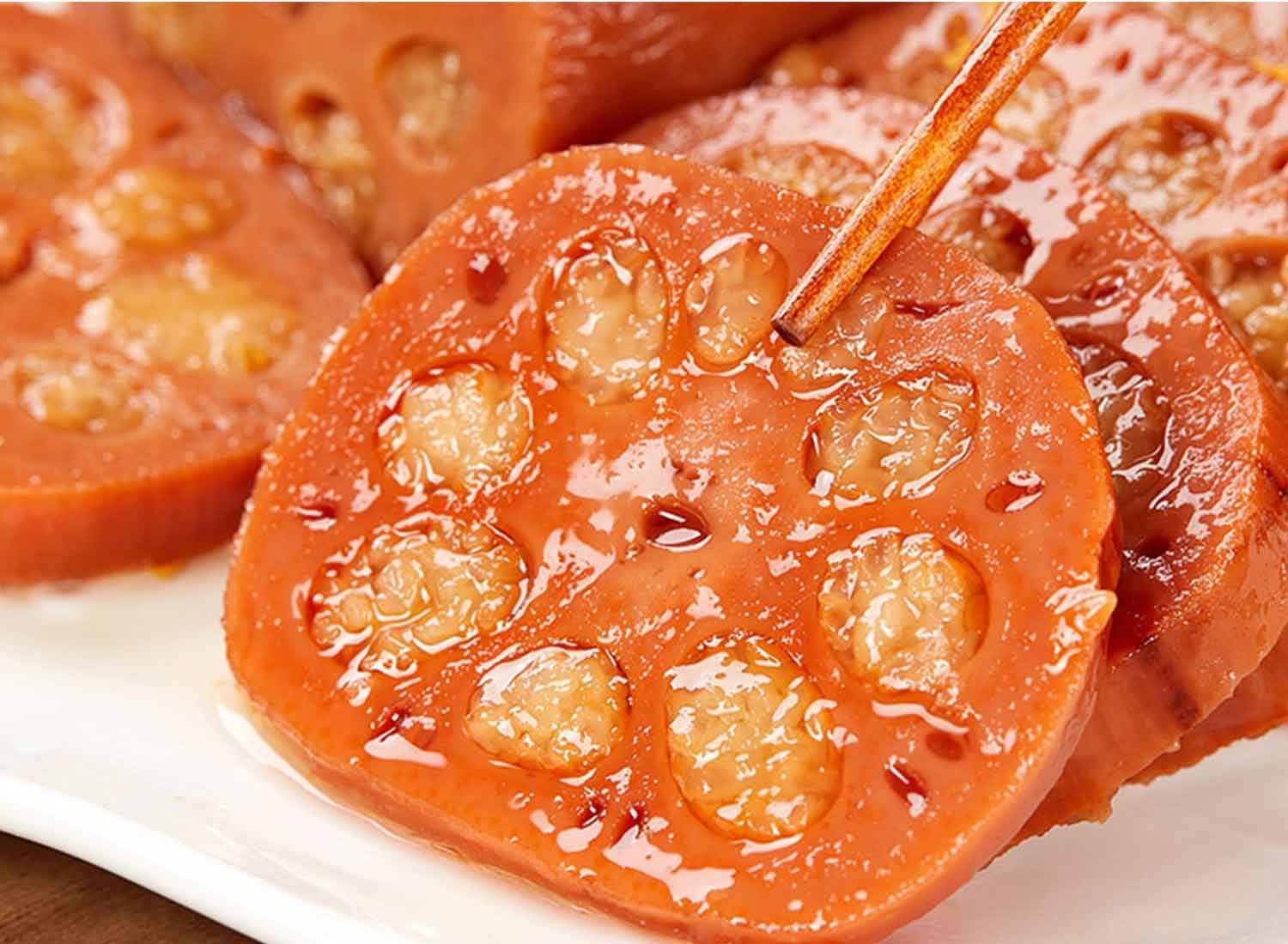 七街八巷 糯米藕4斤桂花糯米藕即食红糖藕糯米甜藕蜜汁香软糯莲藕真空