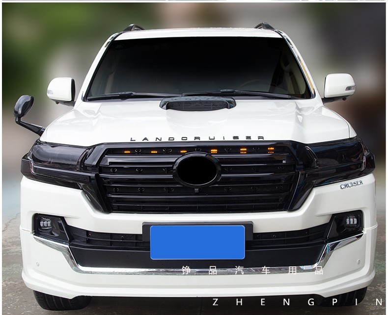 铮品0820款丰田兰德酷路泽前机盖字母标陆巡改装专用引擎盖装饰贴亮银